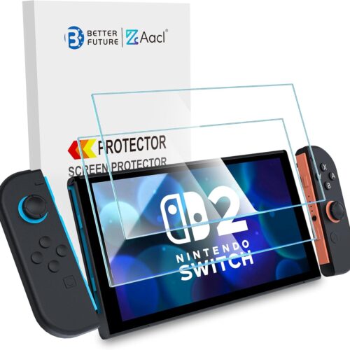 1 Screen Protector for Nintendo Switch 2 2025 Screen Protector,Tempered Glass Film,Ultra Clear,2 Pack