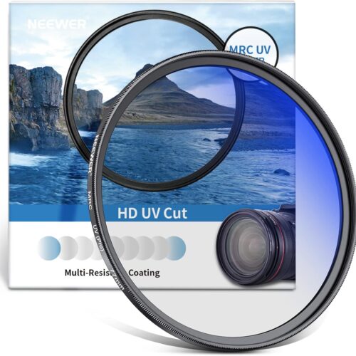 1 77 mm UV Protection Filter, High Definition/30 Layers of Multi-Layer Coating/Waterproof/Scratch Resistant with Nano-Coating, Ultra-Thin UV Filter for Camera Lens