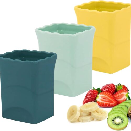 1 3Pcs Strawberry Slicer Cup:Fruit Slicer Cup for Strawberry Egg Banana Mushroom Cucumber Kiwi and Veggie Salad Speed Cutter the Kitchen Portable Slicing Tool (3Pcs)