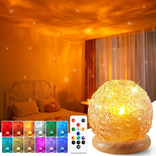 1 Crystal Light Projector, 216 Modes Mood Lighting for Bedroom, Remote & USB Control Room Lights for Bedroom, Ambient Lighting Aesthetic Room Decor for Teen Girls Gifts, Christmas Gifts for Kids