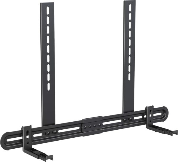 Universal Soundbar Mount Sound Bar Mounting Bracket to TV, Soundbar Wall Mount Fits 3 Options with Hole/Without 1