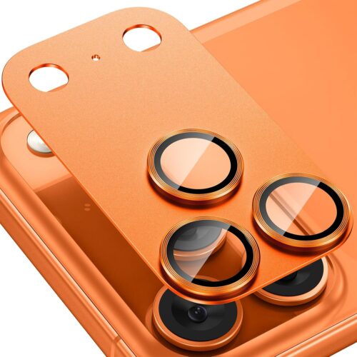 iPhone 17 Pro Camera Lens Protector, Metal Aluminum Alloy Tempered Glass Cover Camera Screen Protector Accessories, Case Friendly