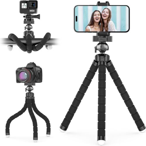 1 Phone Tripod Pro S, Flexible Desk Stand with Wireless Remote, Mini Holder for Camera and GoPro