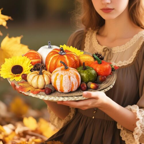 20pcs Halloween mini Artificial Craft Fake Pumpkin Decor，Fall Decorations with Pumpkins Acorn Pinecones Sunflowers for Halloween Fall Thanksgiving Decor Set Dining Table Living Room Party
