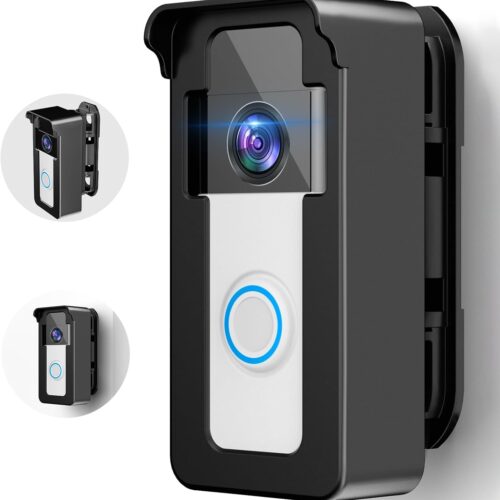 Anti-Theft Video Doorbell Angle Mount, 50 to 130 Degree Adjustable Ring Camera Holder Doorbell Door Mount for Apartment, Compatible with Ring/Blink Video Doorbell 4 3 Plus 2 1 Pro 2