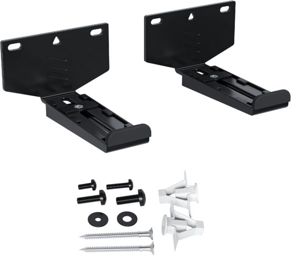 Soundbar Wall Mount Bracket - Works with All Soundbars Including Samsung, Vizio, LG, & More - Depth Adjustable for Dolby Atmos Soundbars 1