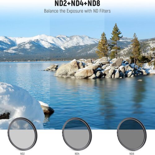 58mm UV CPL FLD Filter Kit & ND Set for Canon Rebel, EOS Cameras