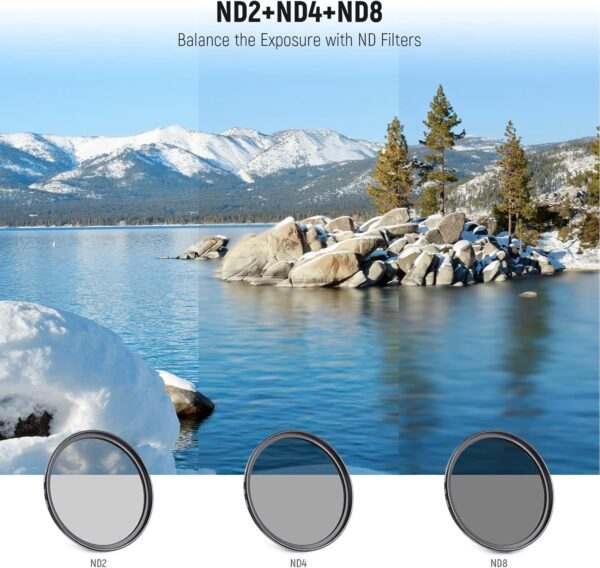 58mm UV CPL FLD Filter Kit & ND Set for Canon Rebel, EOS Cameras 1