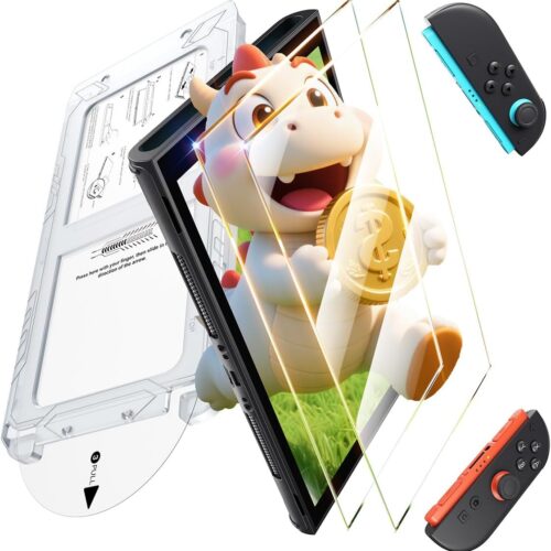 Military-Grade 9H+ UNBREAK Tempered Glass for Nintendo Switch 2 Screen Protector 2025 [ANTI-GLARE & Smooth touch] Screen Protector Switch2 [Longest Durable] Shatterproof, Easy Install, Bubble Free, [2Pack]