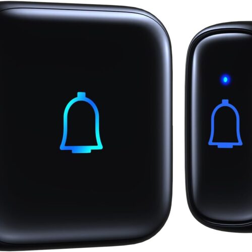 Classroom Doorbell Wireless Doorbell IP66 Waterproof 1000Ft 66 Chimes Mute Mode 115dB 7-Level Vol Loud Electric Door Bells for Home Office Classroom Kids Room Teachers & Hearing-Impaired