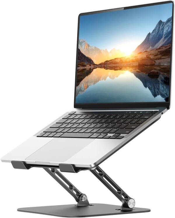 Adjustable Laptop Stand, Aluminum Portable Laptop Riser Holder, Ergonomic Foldable Notebook Stand with Heat-Vent, Compatible for MacBook Pro, ASUS, Acer, Dell, HP (10-16'') 1