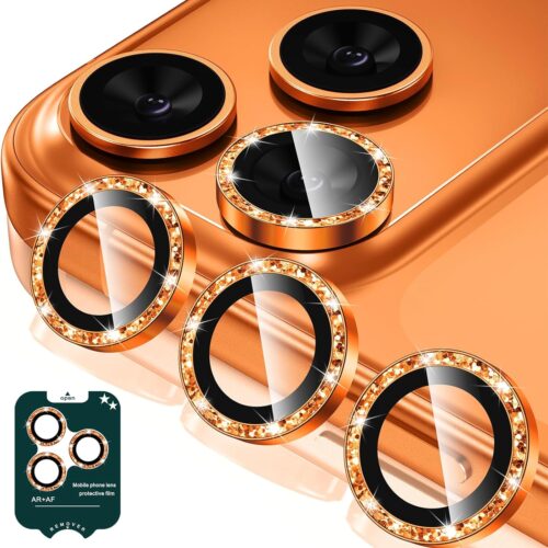 Camera Lens Protector Compatible for iPhone 17 Pro Max/17 Pro, Metal Aluminum Alloy Tempered Glass Cover Camera Screen Protector Accessories, Case Friendly