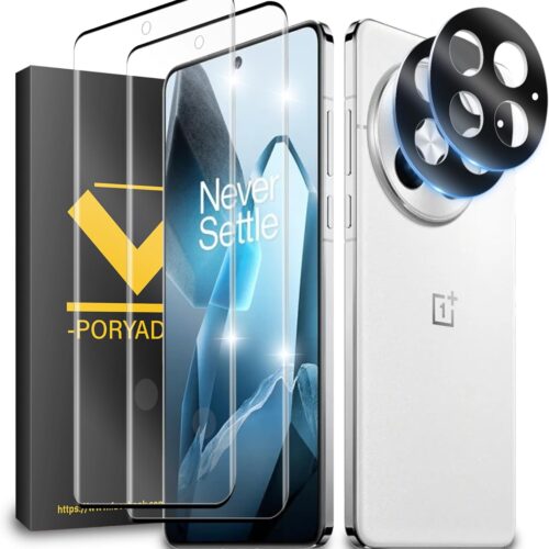 1 [3+3 Pack for Google Pixel 7 Screen Protector with Camera Lens Protector, Finger Print Reader Compatible, Fast & Easy Installation, Clear 9H Tempered Glass Film, Alignment Frame