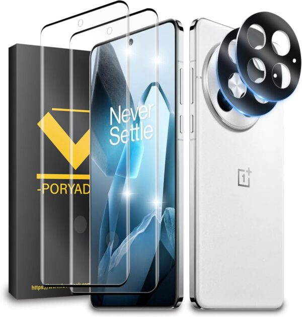 [3+3 Pack for Google Pixel 7 Screen Protector with Camera Lens Protector, Finger Print Reader Compatible, Fast & Easy Installation, Clear 9H Tempered Glass Film, Alignment Frame 1 Tempered