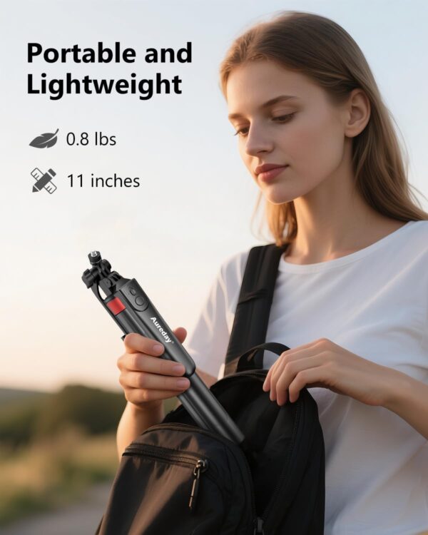 72" Phone Tripod and Selfie Stick, Cell Phone Tripod Stand with Wireless Remote & Extendable Phone Mount for Travel/Selfie/Recording/Vlogging, Compatible with iPhone/Android/Camera 3 Tripod