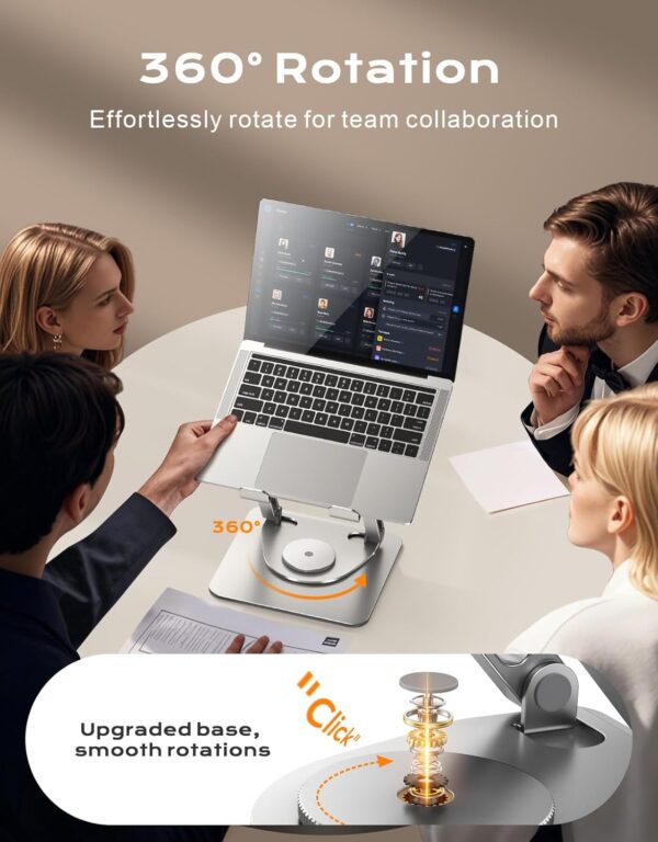 Laptop Stand for Desk 360° Flexible Rotating, Ergonomic Adjustable Laptop Riser Holder with Dual-bar Support, Portable Computer Notebook Stand for MacBook Air Pro, Dell XPS, HP (10-16") 2 Laptop Stand