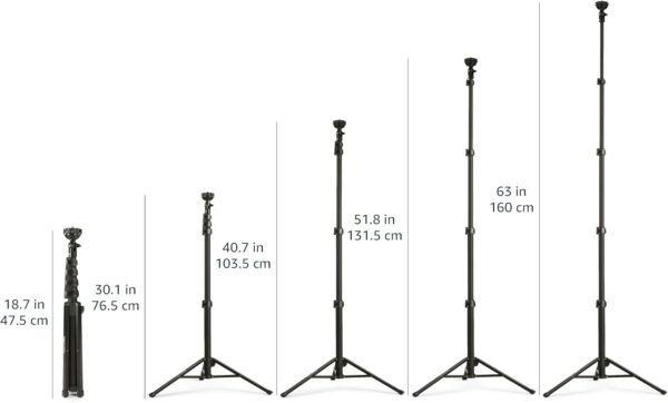 64-inch Extendable Tripod for iPhones and Smartphones, Selfie Stick Mode and Phone Tripod Mode, Black 4