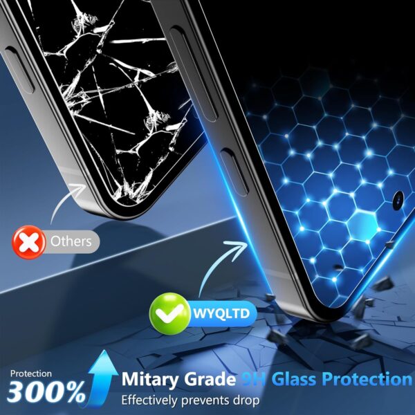 [2+2 Pack for Google Pixel 9A Privacy Screen Protector and Camera Lens Protector, Tempered Glass Anti-Spy, Anti-Scratch, Bubbles Free, Easy Installation 3 Screen Protector