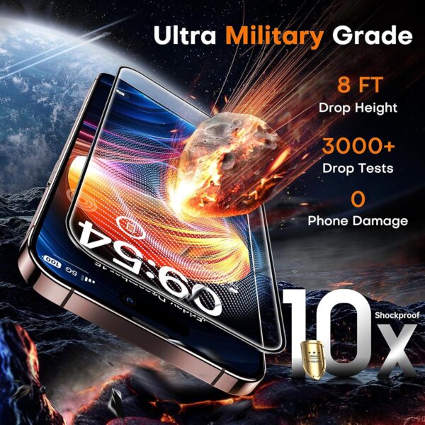 iPhone 16 Pro Max Screen Protector, 9H Hardness Military Grade Shatterproof HD Tempered Glass Full Coverage Easy Installation Case Friendly 2 Pack 3