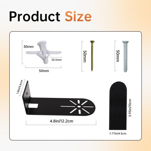 Haoyou Soundbar Wall Mount Bracket for Samsung, Sony, Bose, VIZIO, Assistrust, LG, Roku and More Sound Bars, with Adhesive Backed Velcro for Stabilized Mounting Under The TV Hold Up to 36 Lbs 3 Wall Mount