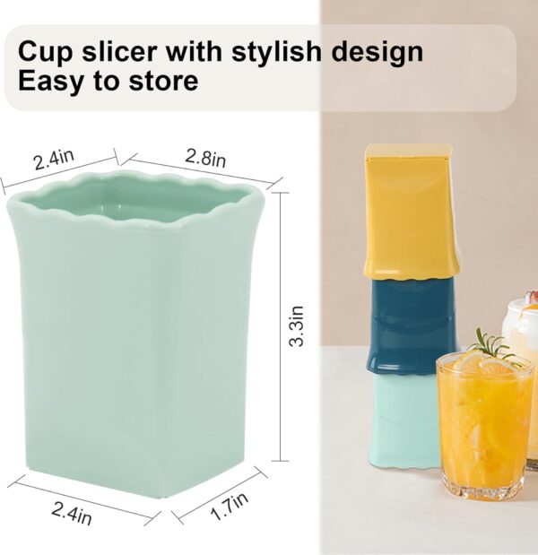 3Pcs Strawberry Slicer Cup:Fruit Slicer Cup for Strawberry Egg Banana Mushroom Cucumber Kiwi and Veggie Salad Speed Cutter the Kitchen Portable Slicing Tool (3Pcs) 3 3Pcs Strawberry