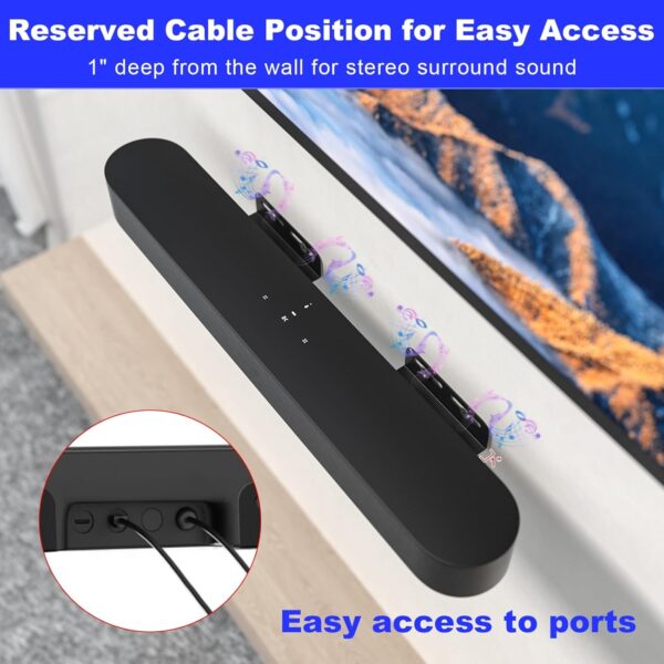 Soundbar Mount for Sonos Beam, Wall Mount Bracket Compatible with Gen 1 & Gen 2, Sonos Beam Sound Bar Mounting Bracket Under TV, Includes All Necessary Mounting Hardware, Mounts Bracket Visit the BYMECOST Store 2
