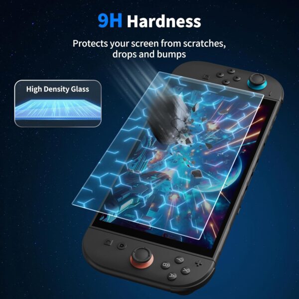 3PCS Switch 2 Tempered Glass Screen Protector for Nintendo 2025 Anti-Glare with Auto-Alignment, Anti Blue Light 9H Glass Matte Switch2 Screen Protector, Dust Free, 25 Seconds Installation, Bubble-Free, Ultra-Clear 3