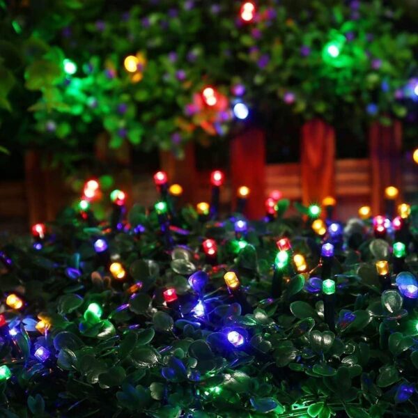 300 LED Christmas Lights, 99FT Connective Green Wire Fairy Lights, Plug in 8 Lighting Modes, for Outdoor Christmas Tree Lights Wedding Party Decoration (Multicolor) 3