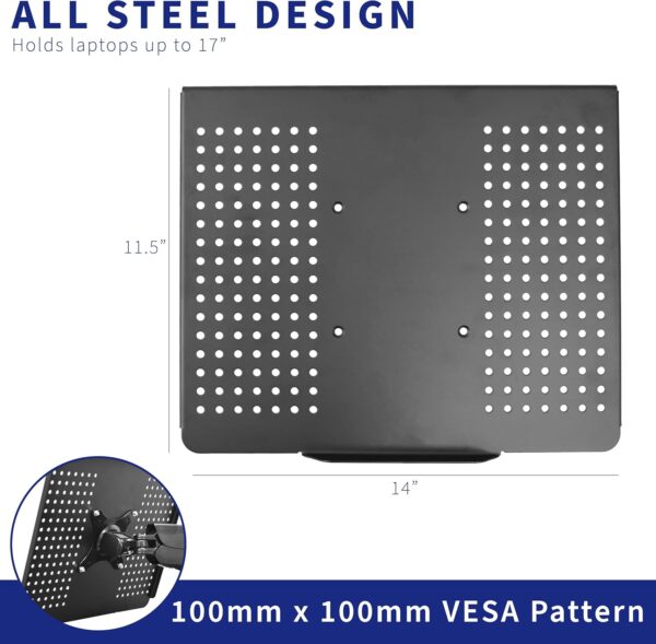 Laptop/Notebook Tray Holder for VESA Mount Stand/Fits 100 mm Plate Holes (Stand-LAP2) 3