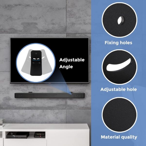 WISDING Universal Soundbar Mount Bracket Floating Wall Shelf for Samsung,JBL,Sony, LG,Bose,Roku,Polk Audio,Vizio,Roku,Onn & Other Brands Soundbar Mount Bracket, Sound Bar Wall Mount Shelf Under TV 3