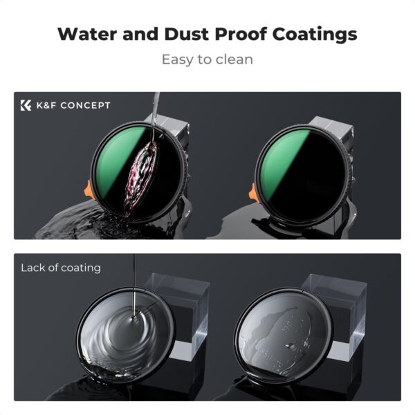 82mm Putter Variable ND Filter ND2-ND400 (1-9 Stops) 28 Multi-Layer Coatings Import AGC Glass Adjustable Neutral Density Filter for Camera Lens (Nano-X Series) 3