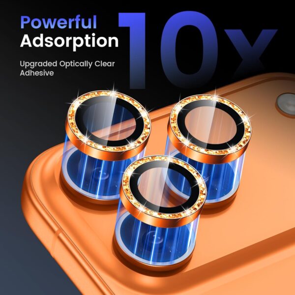 Camera Lens Protector Compatible for iPhone 17 Pro Max/17 Pro, Metal Aluminum Alloy Tempered Glass Cover Camera Screen Protector Accessories, Case Friendly 3