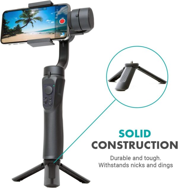 TR-1 Compact Mini Tabletop Tripod/Hand Grip with 1/4" Screw and Folding Feet. Compatible with GoPro, DSLR, Camera, Osmo, Pocket Projector, Zoom - Perfect for Photography, Vlogging and YouTube 3