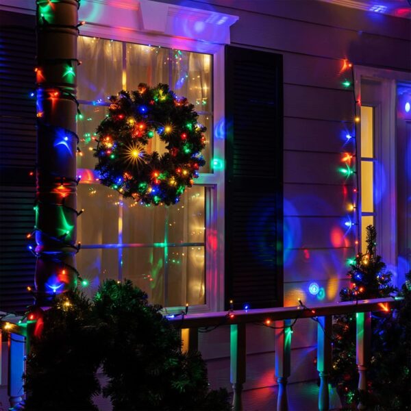 300 LED Christmas Lights, 99FT Connective Green Wire Fairy Lights, Plug in 8 Lighting Modes, for Outdoor Christmas Tree Lights Wedding Party Decoration (Multicolor) 2