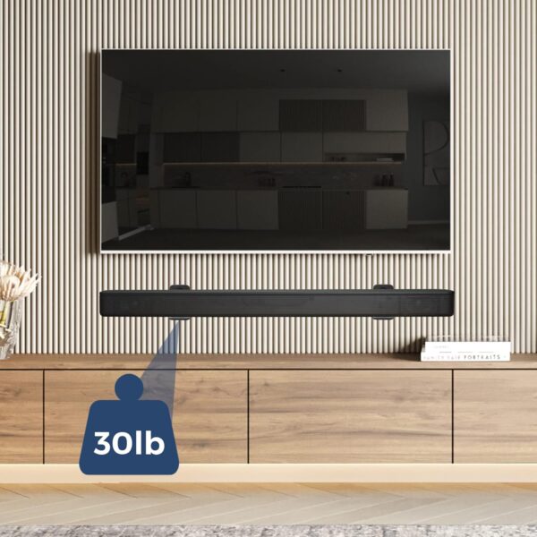 WISDING Universal Soundbar Mount Bracket Floating Wall Shelf for Samsung,JBL,Sony, LG,Bose,Roku,Polk Audio,Vizio,Roku,Onn & Other Brands Soundbar Mount Bracket, Sound Bar Wall Mount Shelf Under TV 2