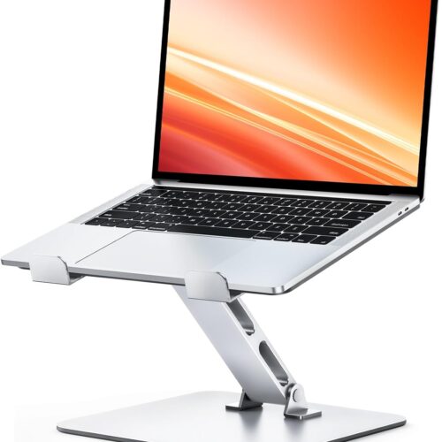 Adjustable Ergonomic Laptop Stand for Desk, Foldable Computer Stand, Stable Aluminum Lectern Notebook Riser & Portable Laptop Holder Mount Compatible with 10-16" MacBook Pro/Air, Dell, HP