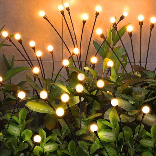 Solar Garden Lights Outdoor, 4 Pack 32LED Swaying Light Waterproof Solar Lights Outdoor for Yard Pathway Patio, Swaying Lawn Decor as Gardening Gifts for Women Holiday 1