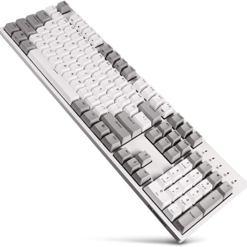 Taurus K310 Mechanical Keyboard | 104 Keys Full Size | USB C Wired | Doubleshot PBT Keycaps | Programmable Keys | NKRO Rollover | for Windows & Mac | Cherry MX Red, White