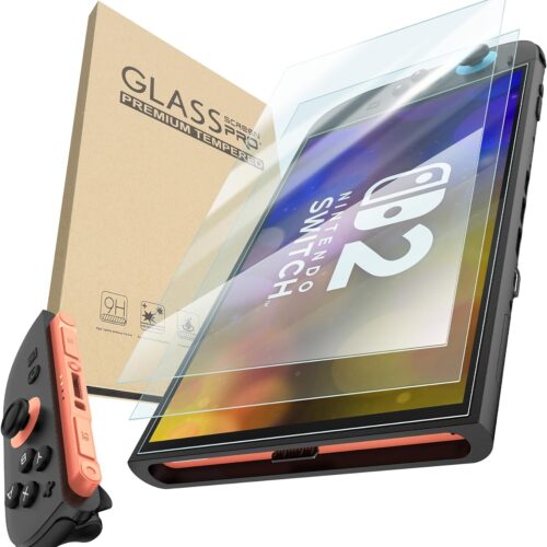 2-Pack Tempered Glass Screen Protector for Nintendo Switch 2 [7.9''] 2025, Easy to Install Ultra HD Glass Protector 9H Hardness Scratch Resistant Accessories for Switch2