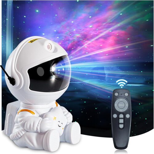 1 Astronaut Galaxy Projector Night Light for Kids Bedroom Star Projector with Remote Control, Aesthetic Nebula Astronaut Projector Ambient Lighting for Gaming Room, Home Theater, Ceiling, Party Decor