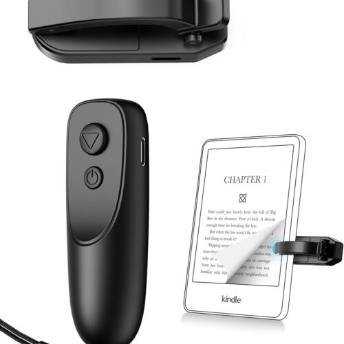 1 Remote Control Page Turner for Kindle Paperwhite Kobo eReaders, Page Turner Clicker with Wireless Remote Compatible with iPad, Tablets, Cellphones
