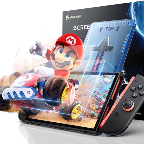 2 Pack for Nintendo Switch 2 Screen Protector 7.9'' [2025], 30s Installation, 9H Tempered glass, HD Clear, Auto-Dust Removal, Bubble Free, Compatible with Switch Console