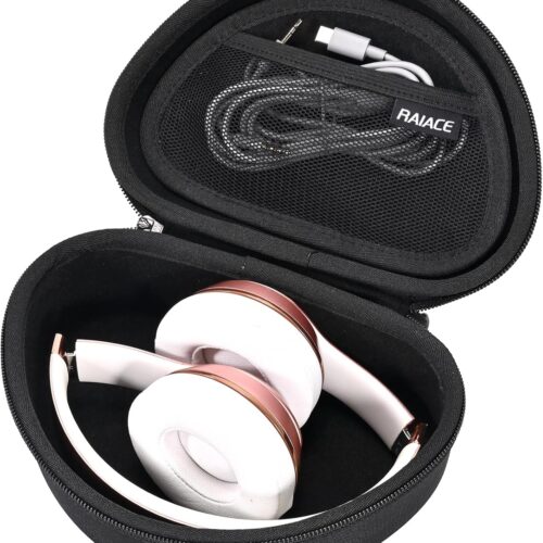 1 Hard Travel Storage Case Compatible with TOZO HT2 / Beats Solo 4 / Picun P26 / Beats Studio Pro Headphones, Protective Carrying Bag. (case only)-Black