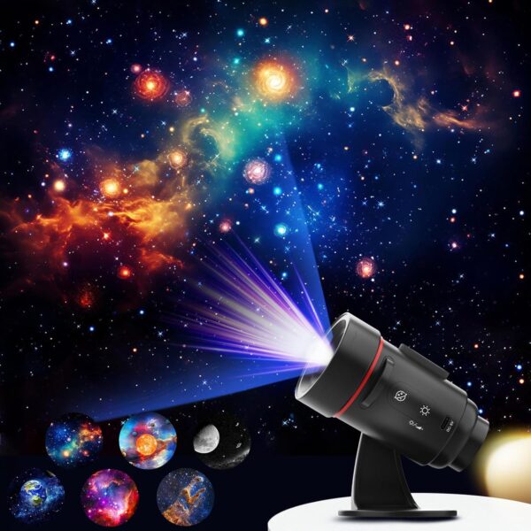 Mini Galaxy Projector Wall Light 2 In 1 USB Portable Planetarium Star Projector with LED Sconces Night Lamp Starry Sky Space Solar System Moon Nebula for Bedroom Hallway Ceiling Car Roof Tent Decor 1