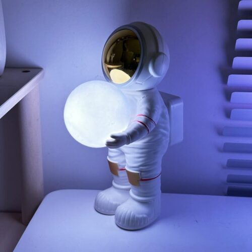 1 Moon Lamp for Kids, Astronaut Light with 6 Color,Space Buddy Bluetooth Speaker, Perfect for Bedroom Decor,Nursery and Space-Themed Parties,Ideal Birthday Gift (Moon Light)