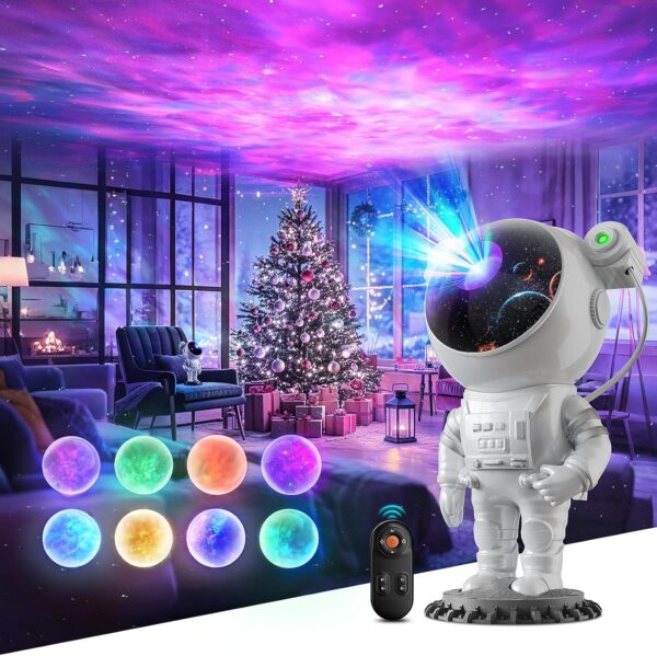 Astronaut Projector, LED Starry Sky Galaxy Projector, Night Light with Remote Control & Timer, Star Light Projector with Nabula Christmas Gift for Kids Adult for Bedroom, Room Decor, Party 1