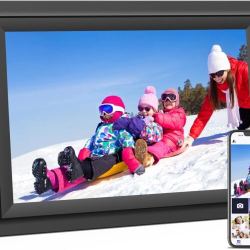 Digital Picture Frame 10.1 Inch WiFi Digital Photo Frame Electronic, IPS Touch Screen, 16GB, Tabletop&Wall-Mounted, Share Photos and Video with Uhale App, Birthday Gifts for Mom Women