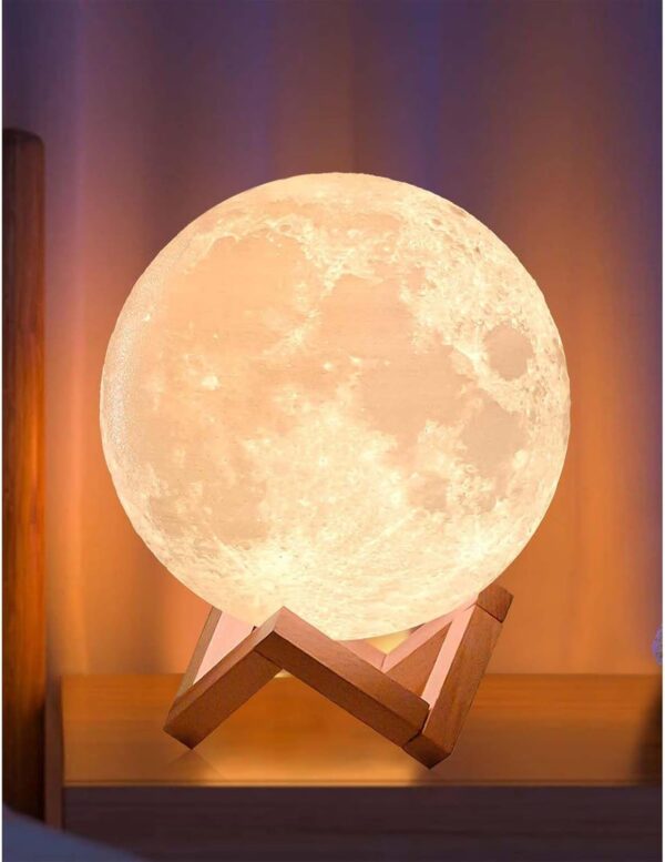 Moon Lamp Upgrade 128 Colors, Christmas Gifts for Grandkids Girls Boys Kids Women Men Girlfriend, Remote and Touch Control, Diameter 6 inch 1