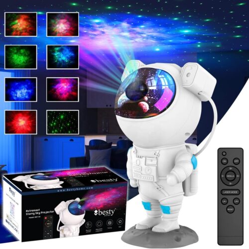 Original Night Light Astronaut Galaxy Star Projector, 30 Projection Modes 360 Night Lamp with Timer Remote, Dimmable Combinations Romantic Starry Sky Best Gift for Bedroom Living Room