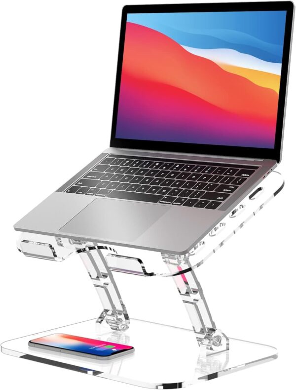 Adjustable Foldable Laptop Stand, Portable Ergonomic Computer Stand for Laptop, Compatible with 10 to 15.6 Inches Notebook Computers 1